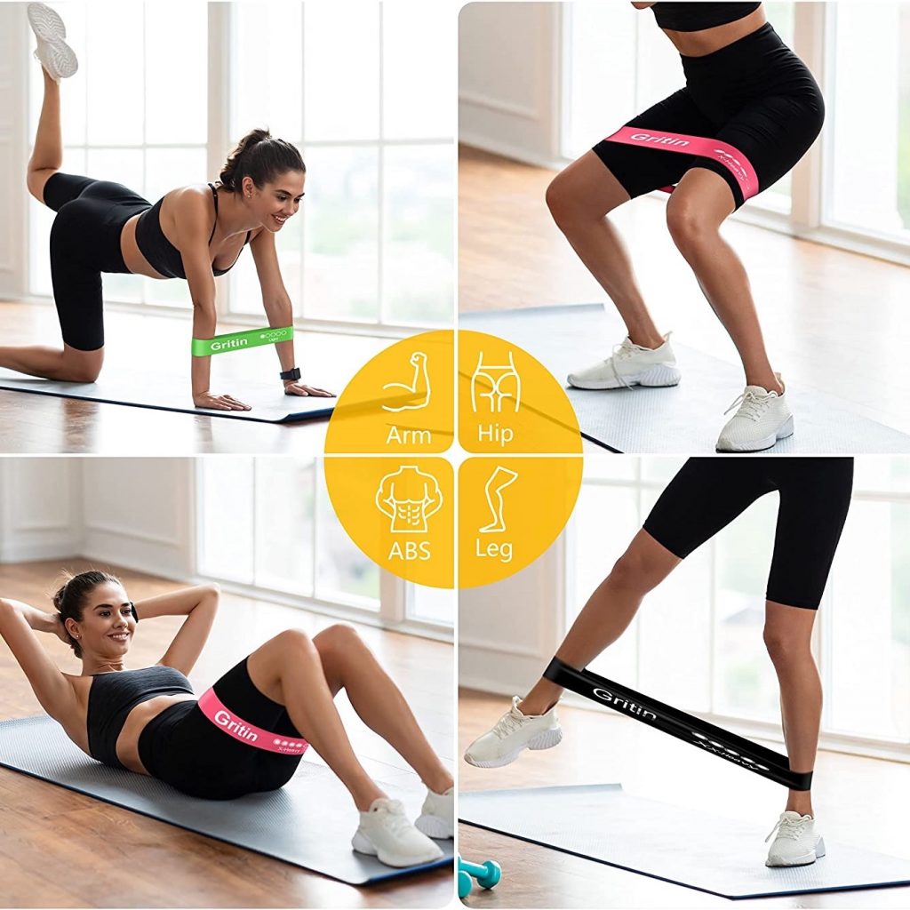 Bandas elásticas Gritin. Las mejor opción para ejercitar todo el cuerpo del 2022. Greenlook Magazine. Fitness